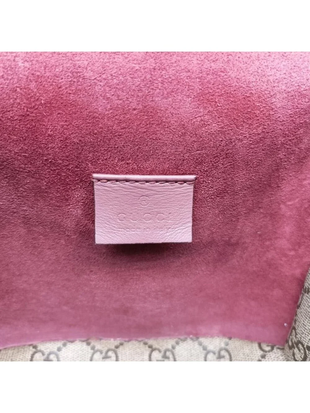 Gucci Dionysus Beige Red Multicolor Suede Shoulder Bag